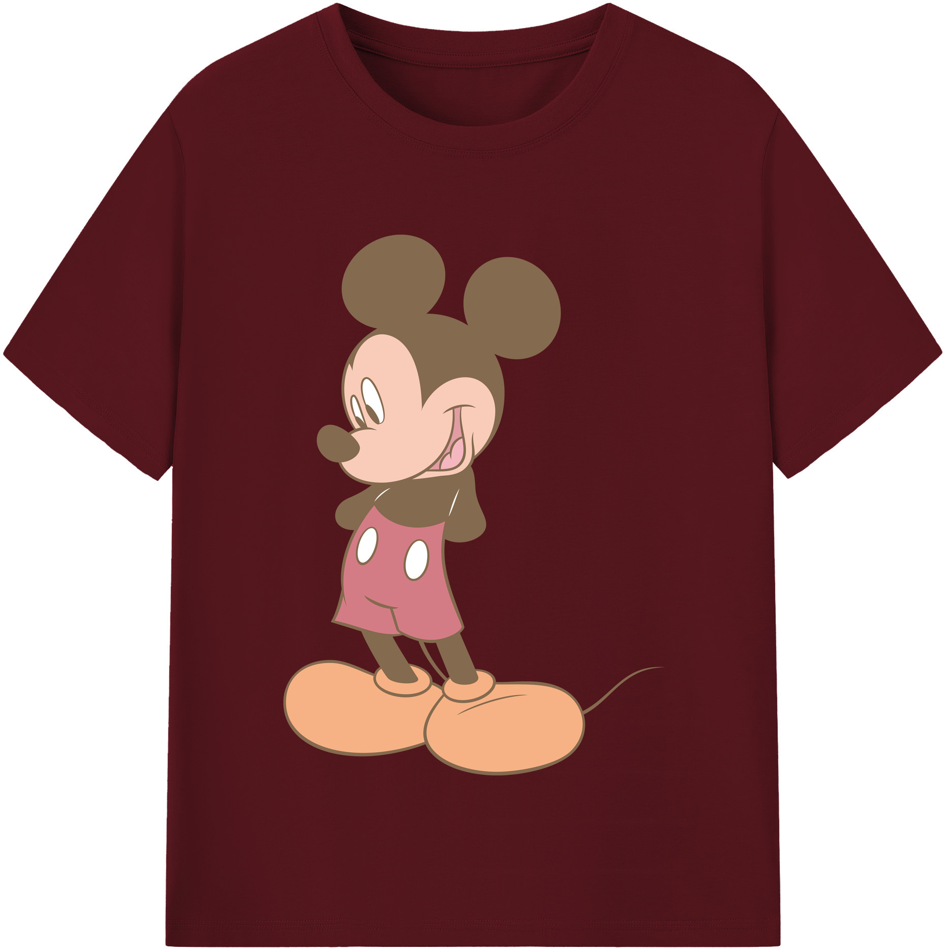 （画像用） ミッキーマウス Mickey Mouse 綿100％半袖Tシャツ（フロントプリント）